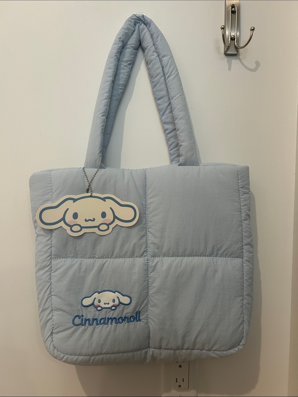 NWT Cinnamoroll Blue Quilted Tote Bag
